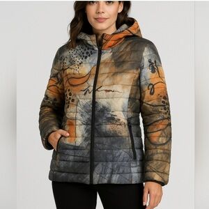 Stylish Multicolor Women's Puffer Jacket